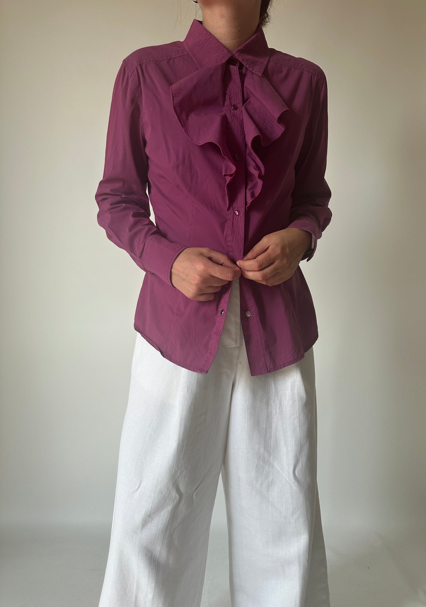 LUISA SPAGNOLI purple voilant shirt