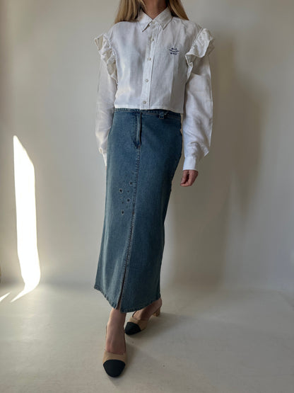 Y2Y long denim skirt