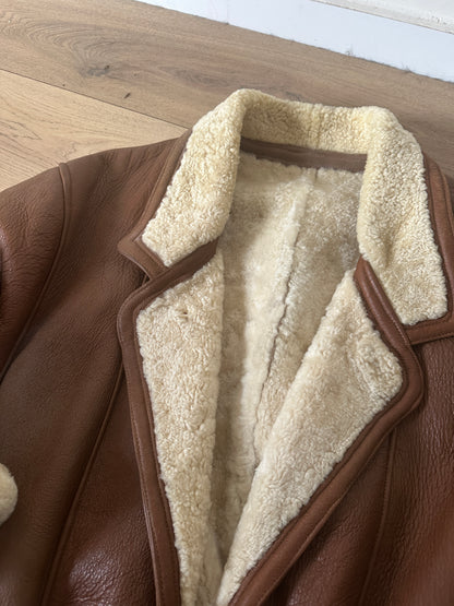 Petite chocolate Shearling bomber