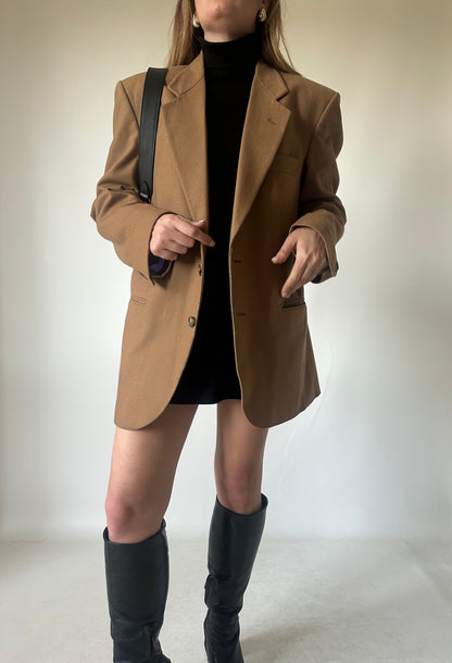 Unique camel wool blazer