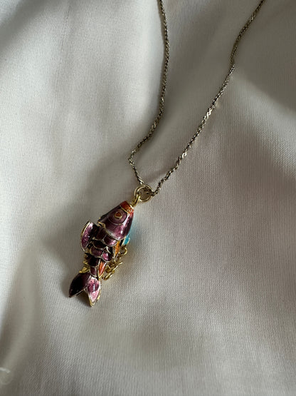 Collana con pesce cloisonnè