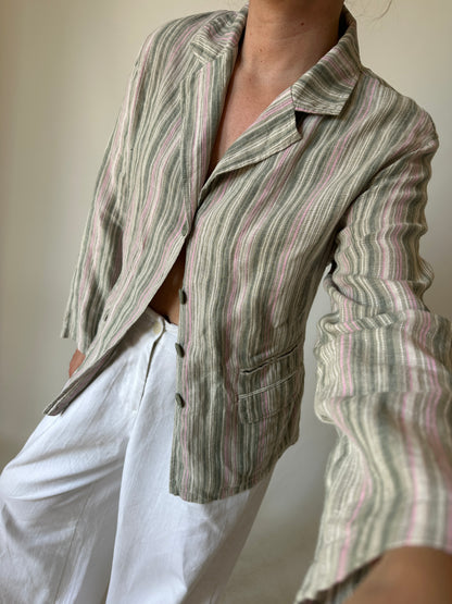 Blazer camicia in lino leggerissimo