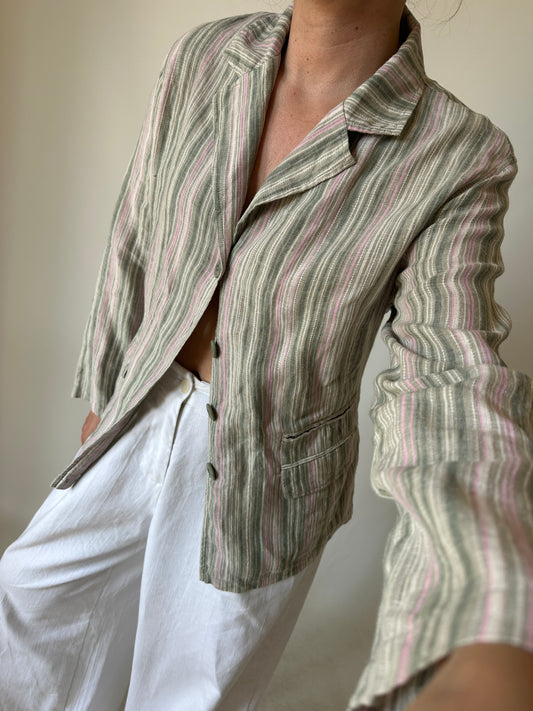 Blazer camicia in lino leggerissimo