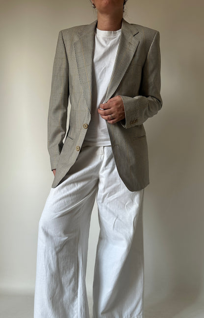 Prince of Wales beige petite blazer