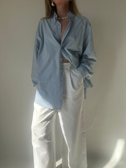 RALPH LAUREN pink and blue shirt