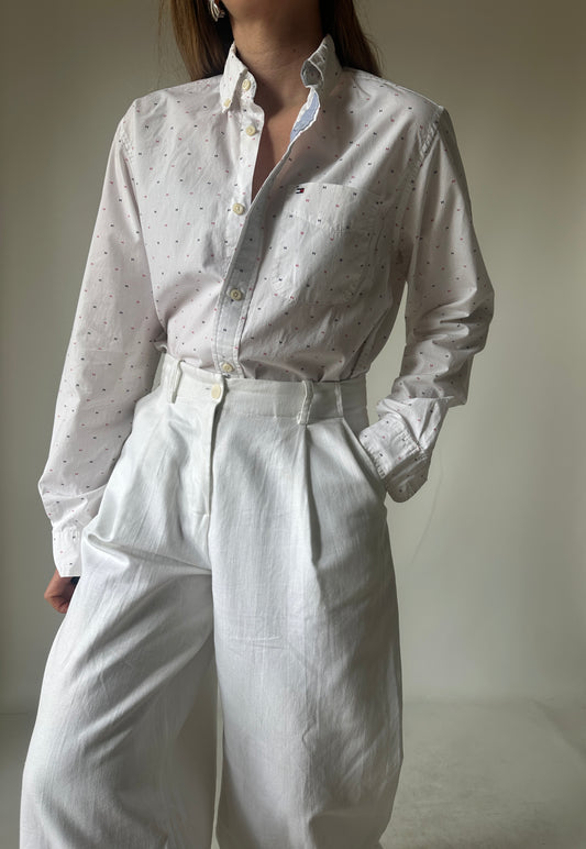 TOMMY HILFIGER logo white shirt