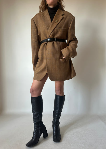 Oversize camel wool blazer
