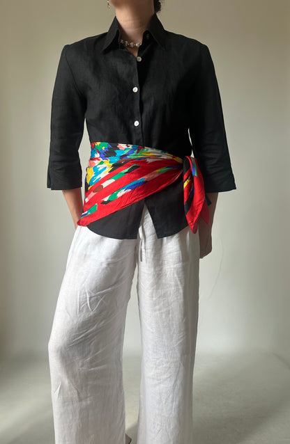 Foulard stampa astratta pura seta