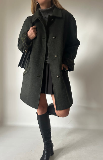 Wool and alpaca green loden