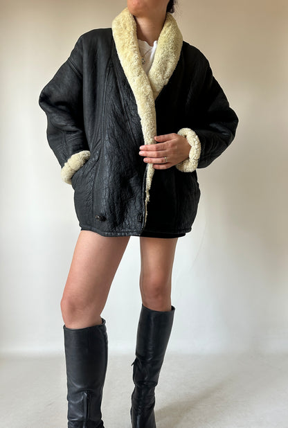 Dreamy black petite Shearling