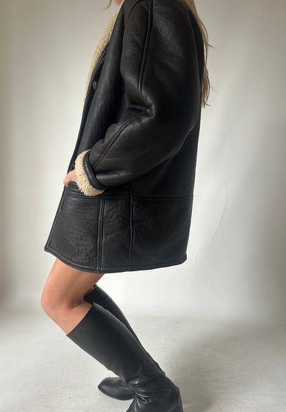 Dreamy black petite Shearling