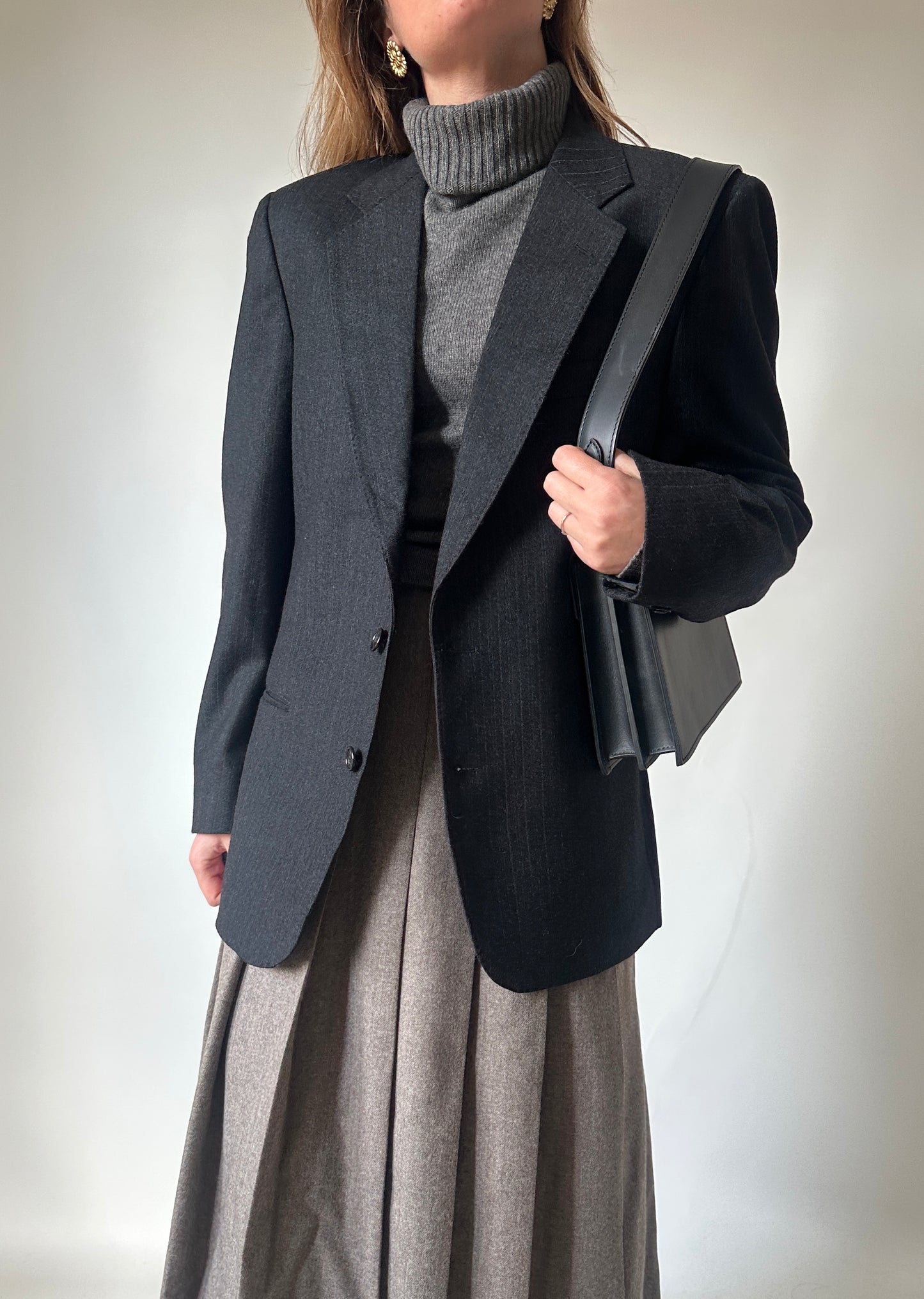 Precious wool pinstriped blazer