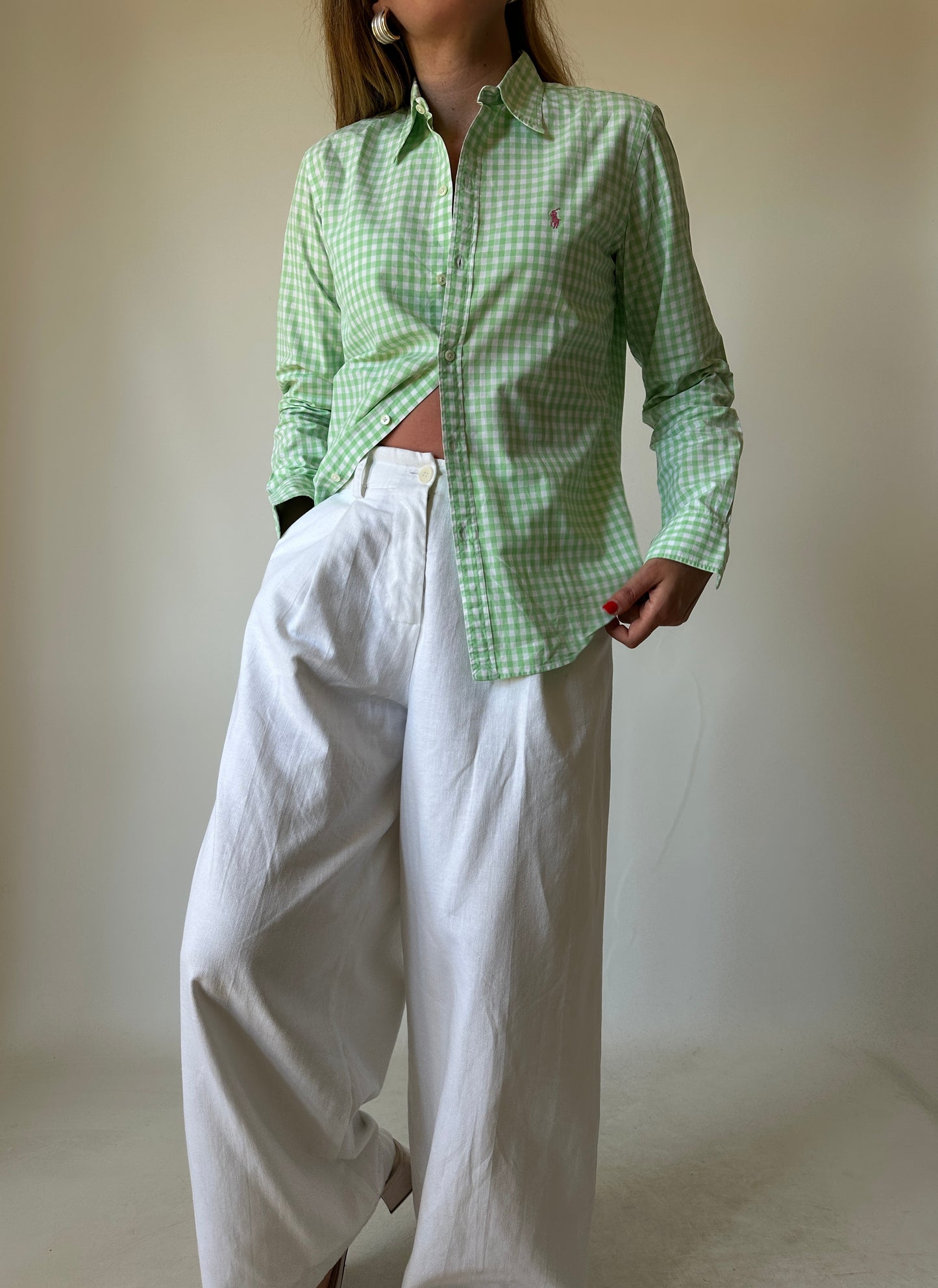RALPH LAUREN vichy petite shirt