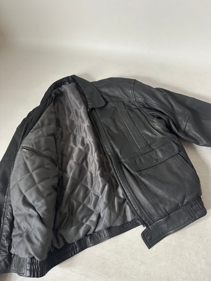 Bomber in pelle imbottito