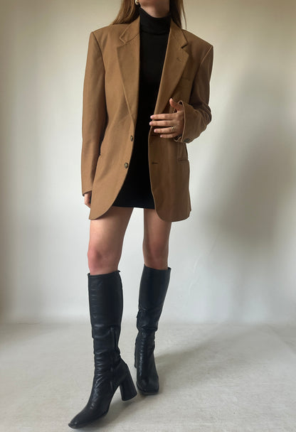 Unique camel wool blazer