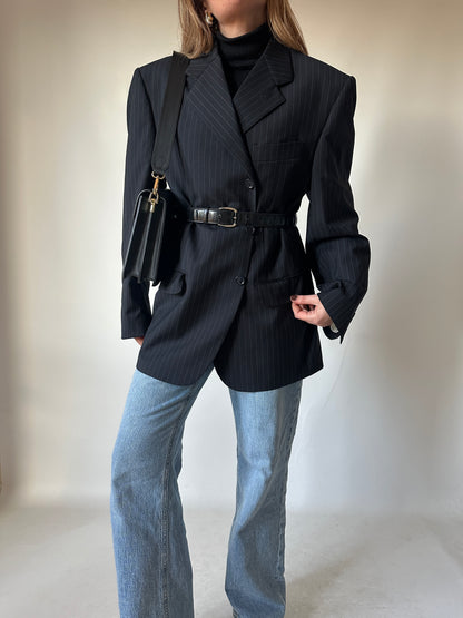 Blazer in fresco lana gessato