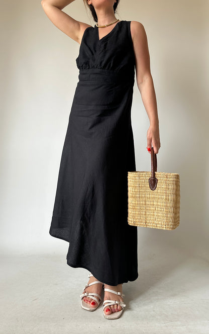 Beautiful black linen dress
