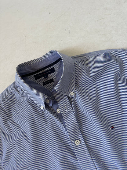 TOMMY HILFIGER blue striped shirt