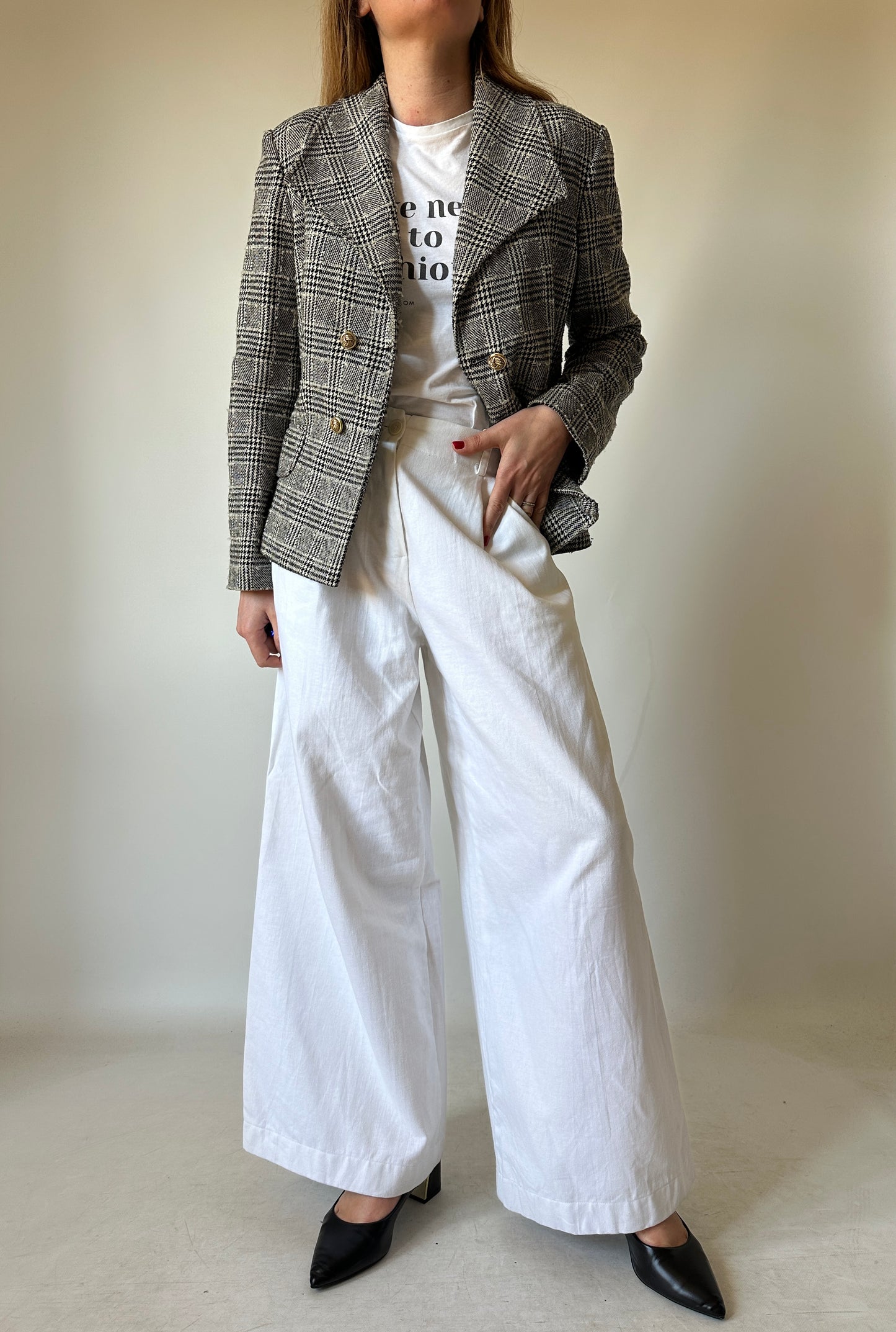 Blazer in fresco lana bouclè