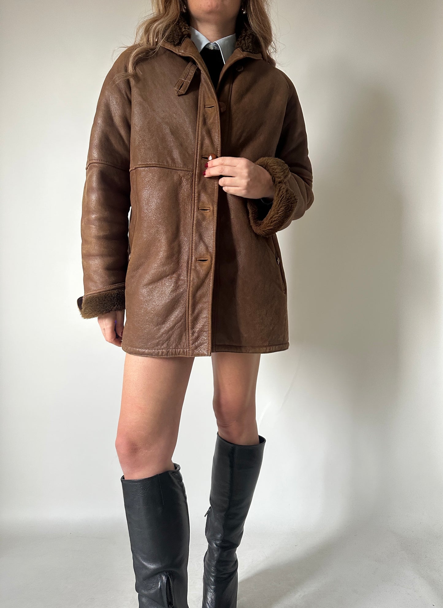 Chocolate petite Shearling