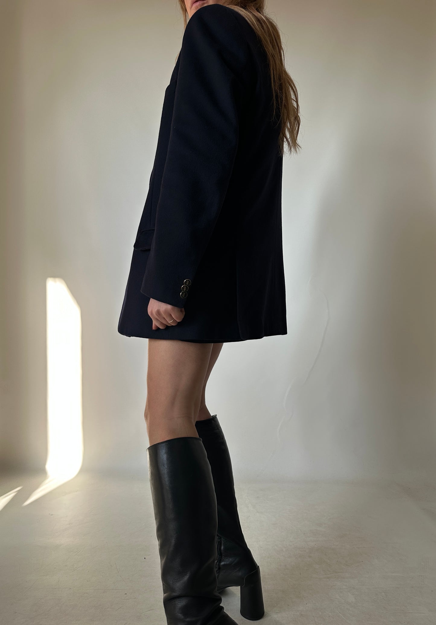 Precious wool and cachemire navy blazer