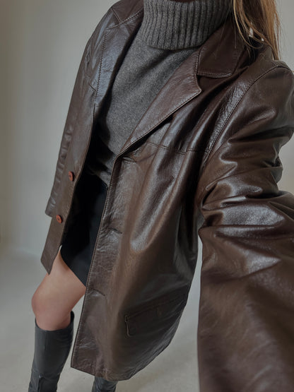 Dreamy chocolate leather jacket