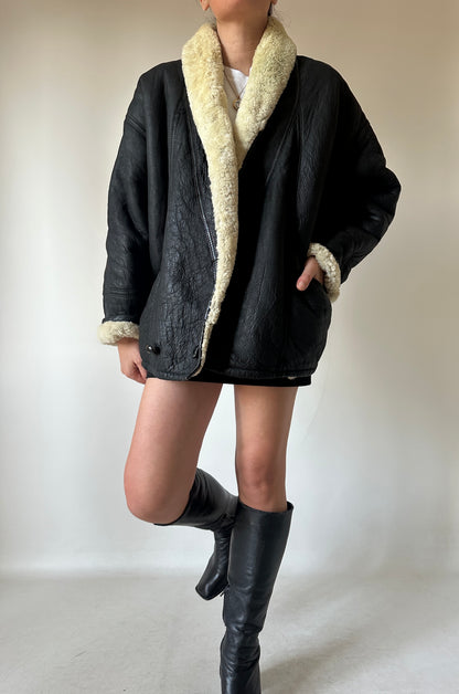 Dreamy black petite Shearling