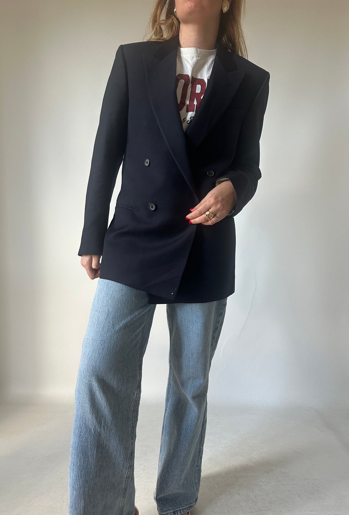 Blazer slim fresco lana merinos