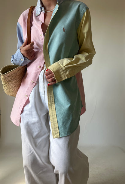 RALPH LAUREN unique patchwork shirt