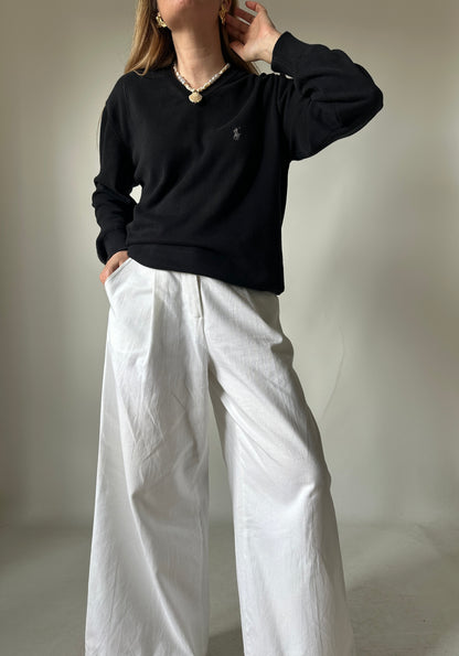 RALPH LAUREN black cotton sweater