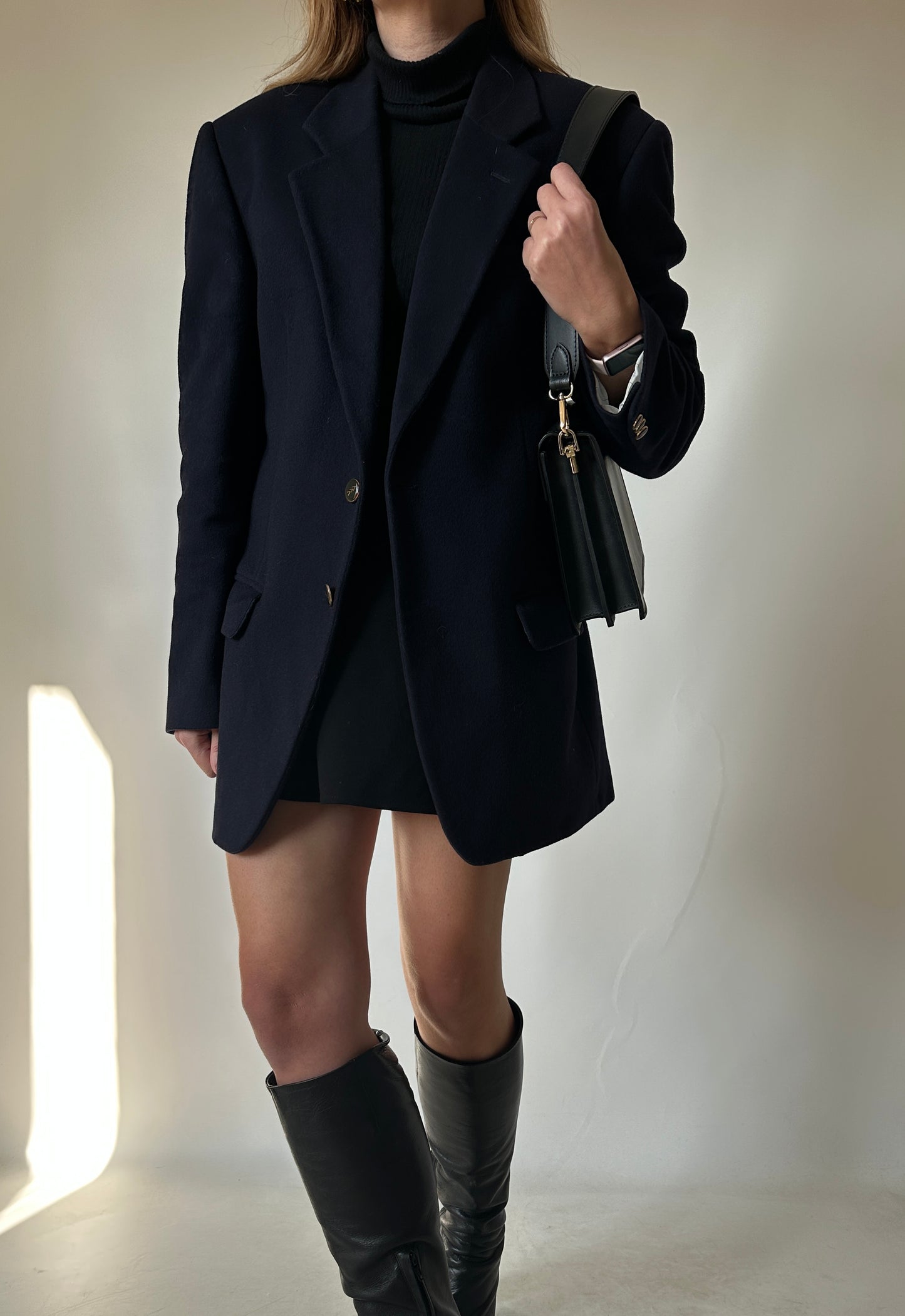 Precious wool and cachemire navy blazer