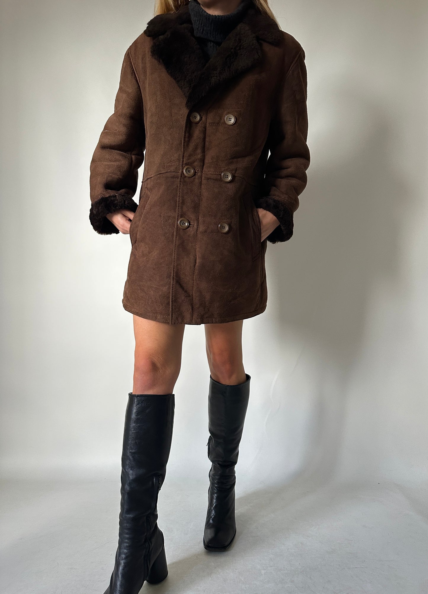Chocolate petite Shearling