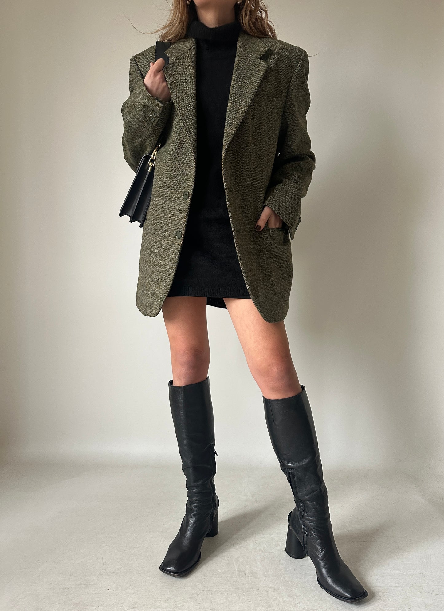Herringbone verdone blazer