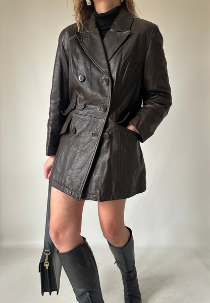 Beautiful chocolate leather jacket