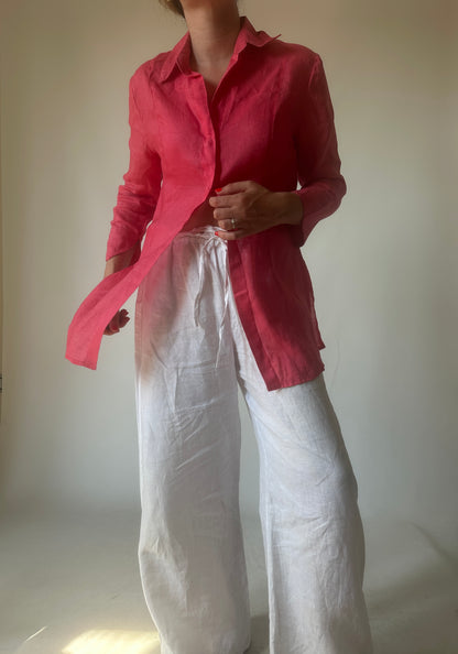 Strawberry 100% linen shirt