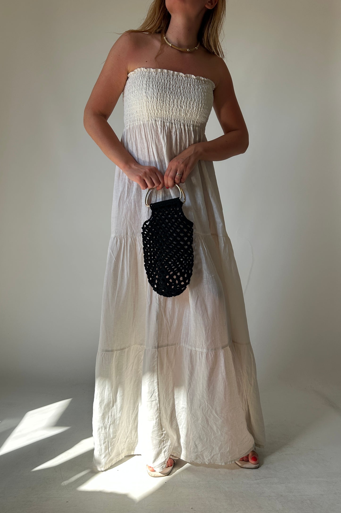 Long 100% linen dress