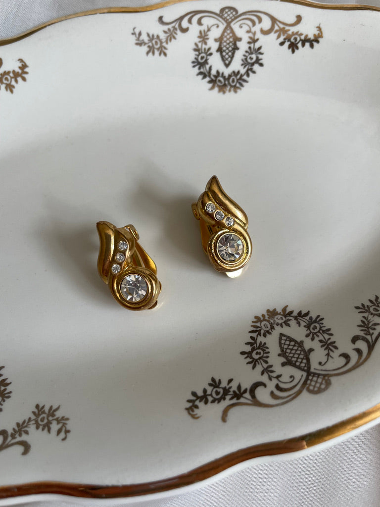 Orecchini goccia oro con zirconi
