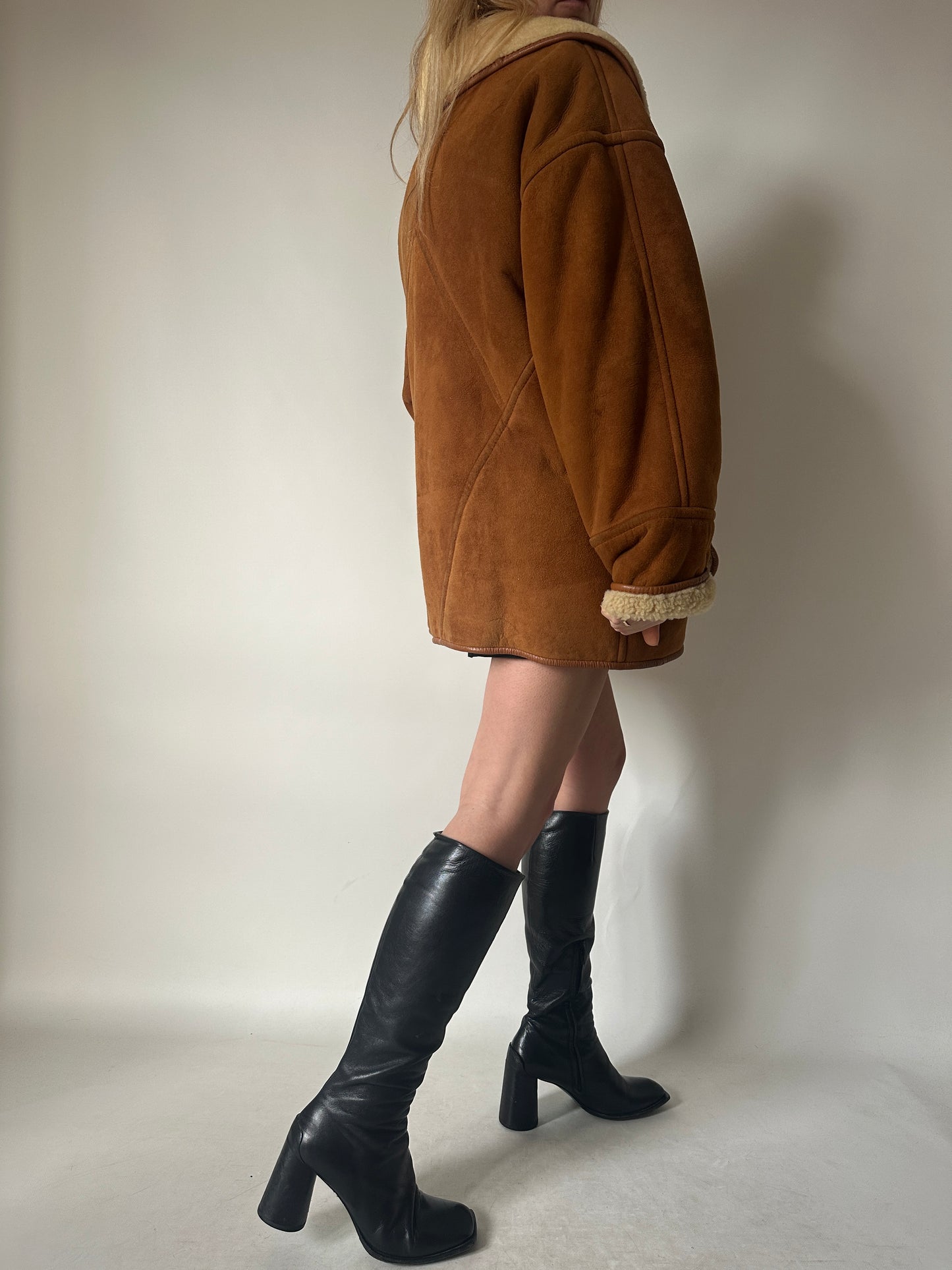Perfect camel Spanish superior Shearling