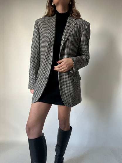 Pied de poule wool blazer