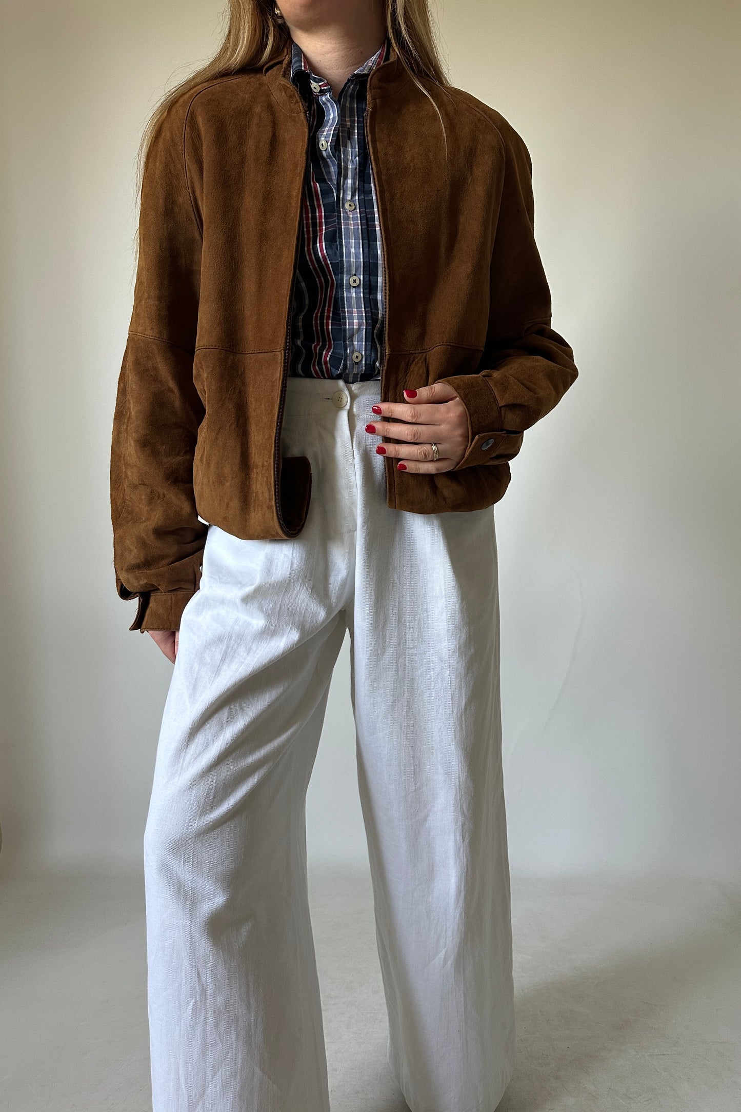 Iconic suede brown bomber