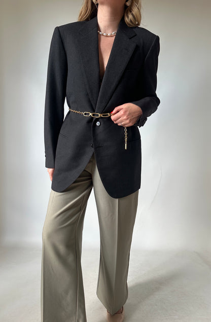 Minimal slim wool blazer