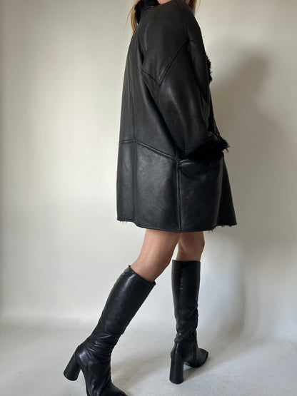 Beautiful black Shearling