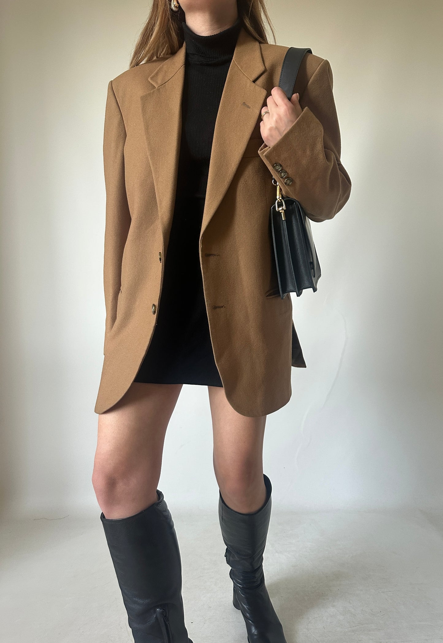 Unique camel wool blazer