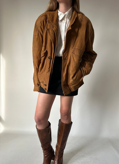 Bomber in camoscio imbottito