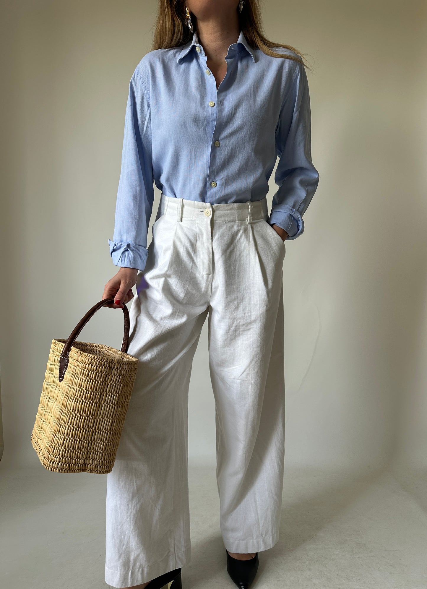 CALVIN KLEIN minimal blue shirt
