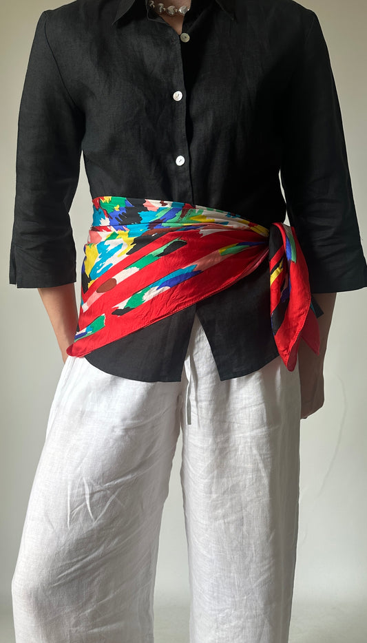 Foulard stampa astratta pura seta