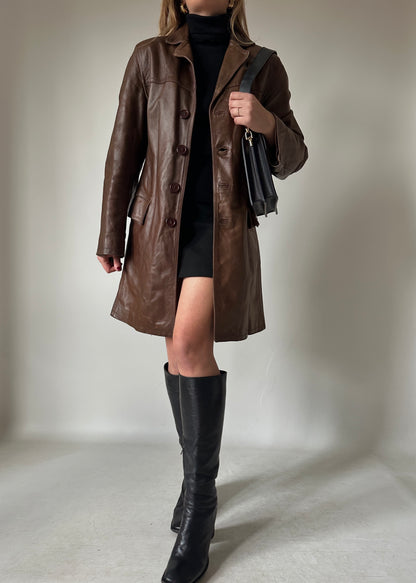 Beautiful chocolate leather jacket