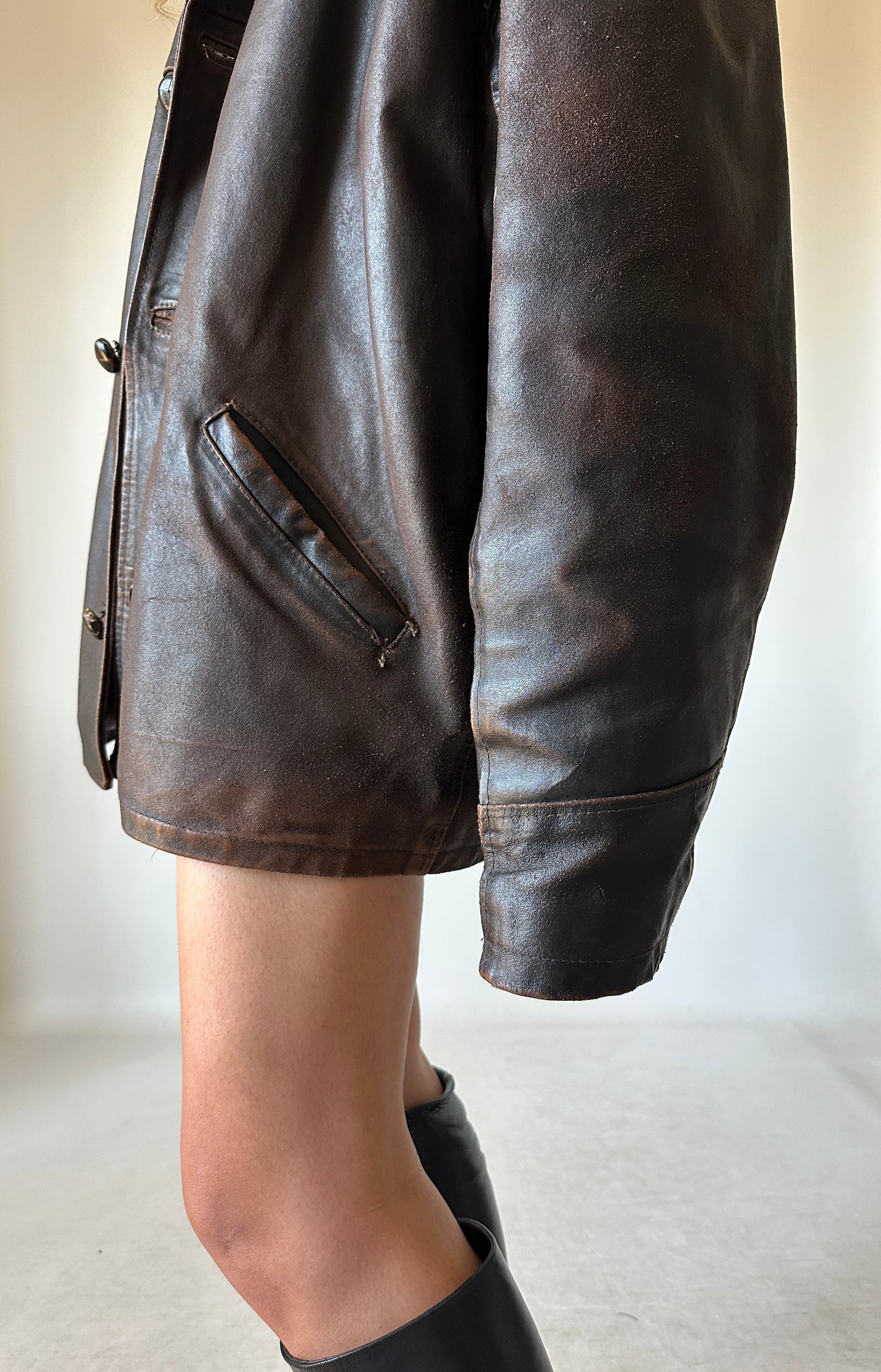 ALAN GORDON rare aviator distressed jacket