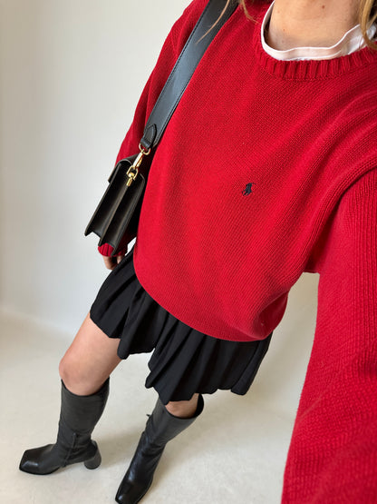 RALPH LAUREN red cotton sweater