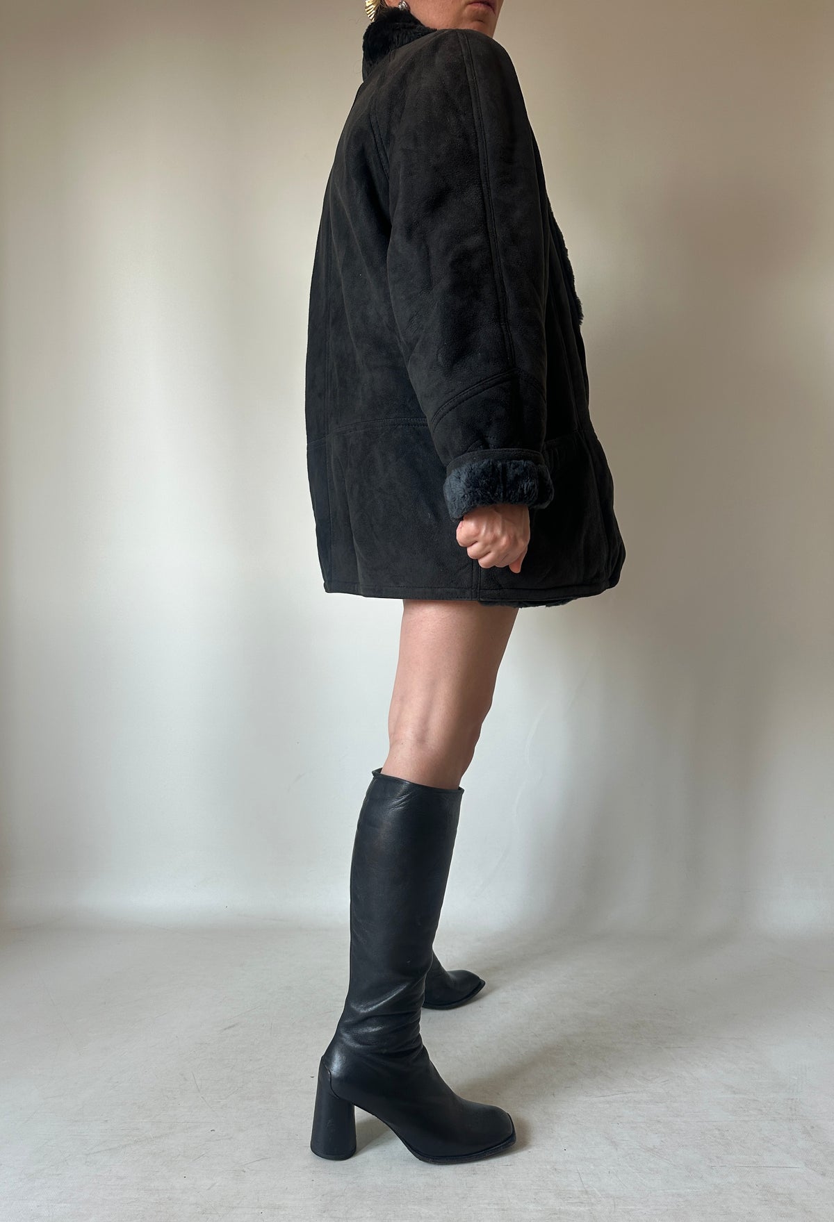 Passpartour black Shearling